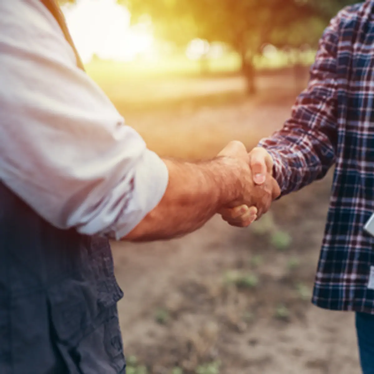 Handshake between contractor and homeowner